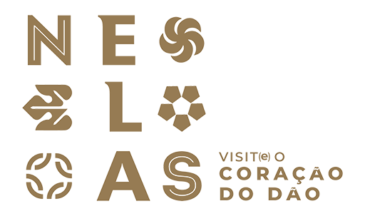 logo visit nelas dourado