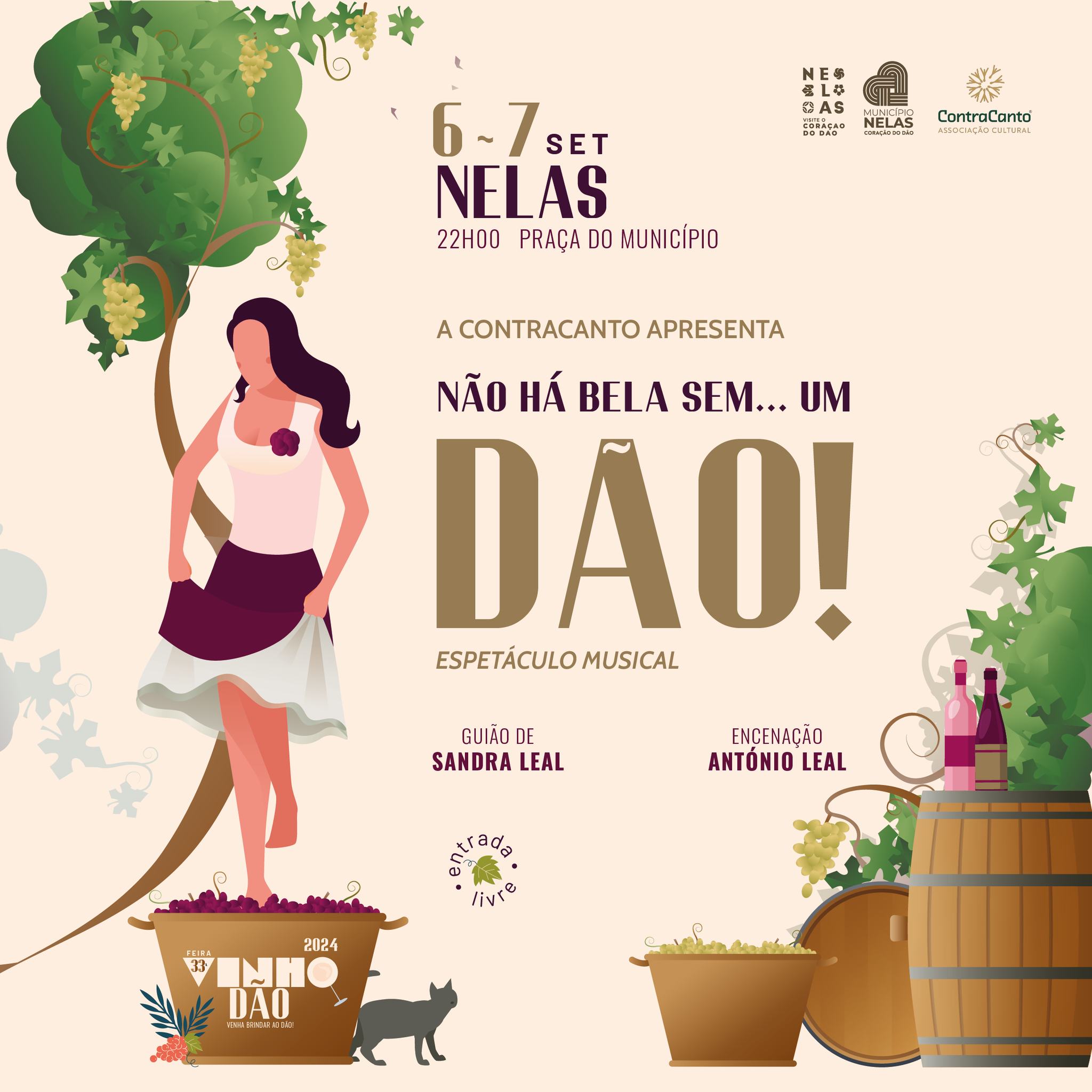 Feira do Vinho do Dão: Espetáculo Musical “Não há Bela… Sem Dão” pela Contracanto