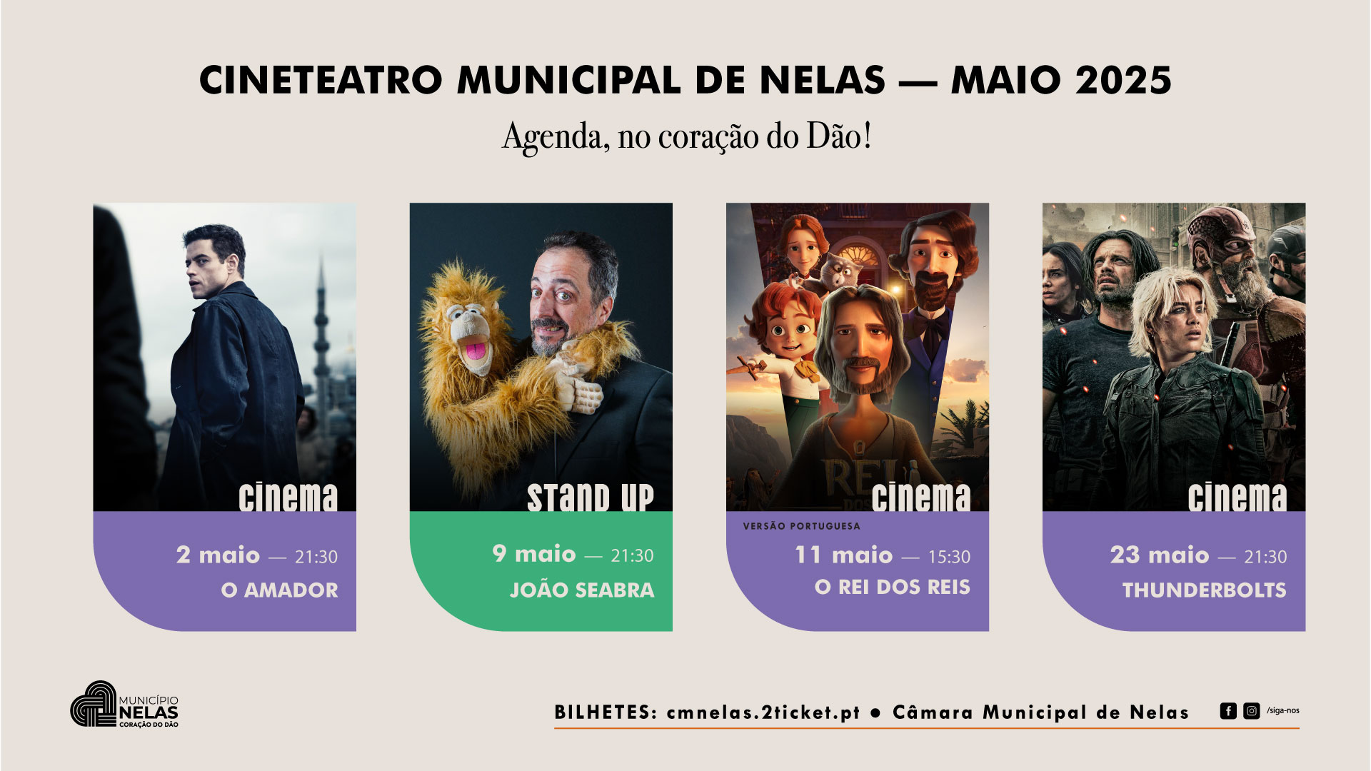 Cinema e Stand Up Comedy em Nelas