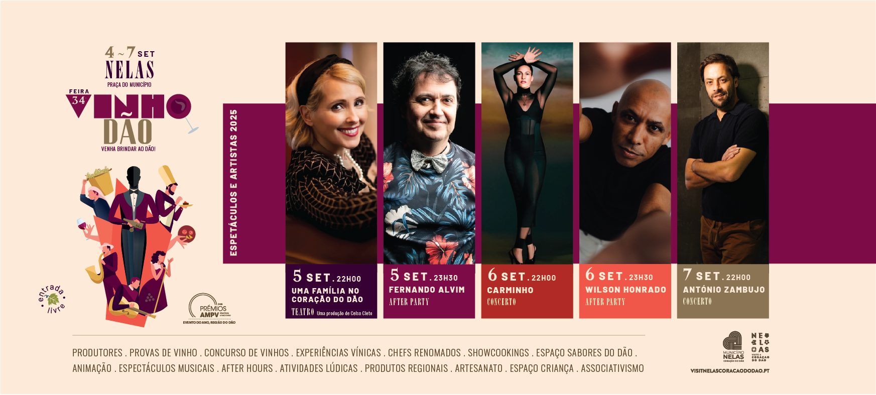 Município de Nelas promove 34.ª Feira do Vinho do Dão de 4 a 7 de setembro de 2025