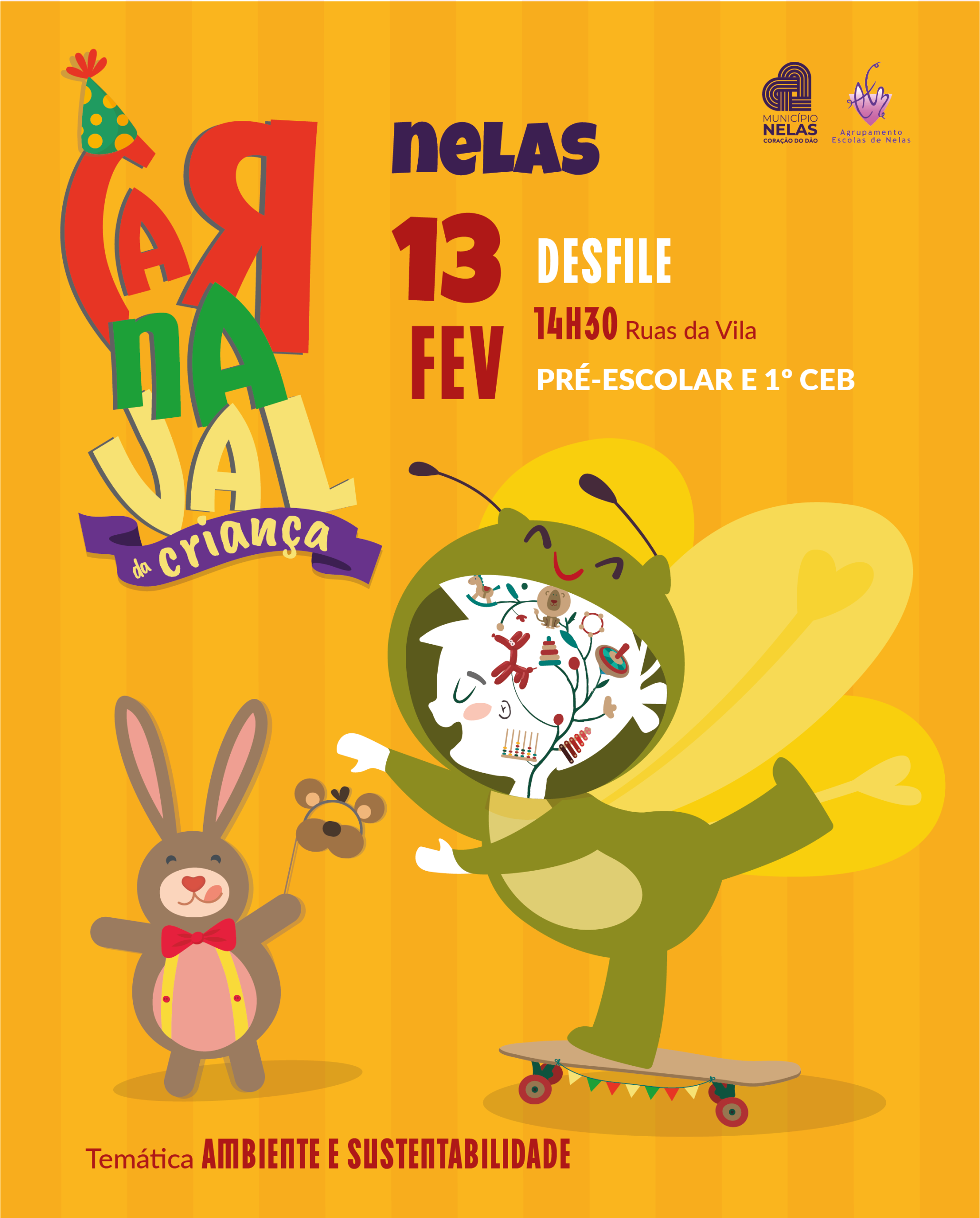 Cerca de 1.000 alunos do Concelho prometem muita alegria e folia no próximo dia 13 de fevereiro de 2026